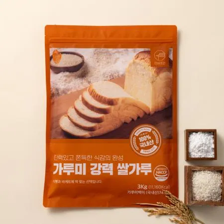 안심곳간 가루미 강력쌀가루 3kg