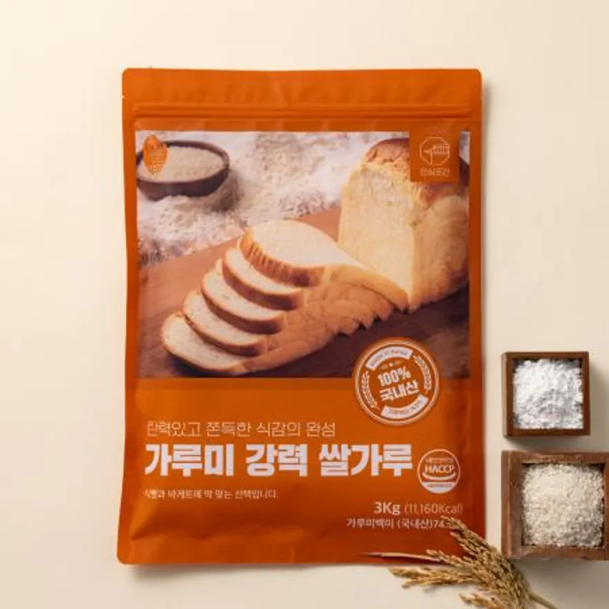 안심곳간 가루미 강력쌀가루 3kg 이미지