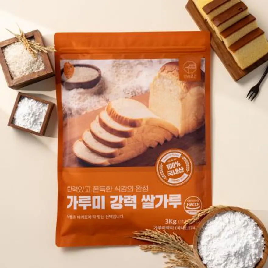 안심곳간 가루미 강력쌀가루 3kg 이미지