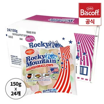 록키마운틴마시멜로우 레귤러 과일향 150g x 24개 1박스