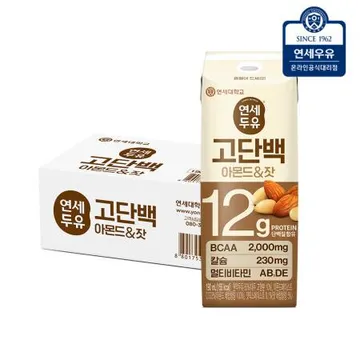 연세 아몬드&잣 고단백 두유 190ml 24팩
