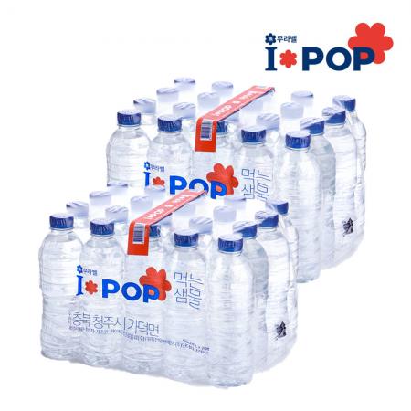 아이팝 먹는샘물 생수 무라벨 500ml 40개
