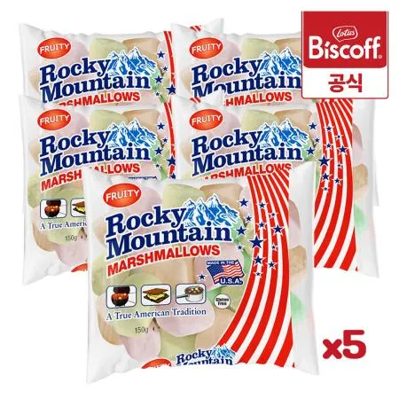 록키마운틴마시멜로우 레귤러 과일향 150g x 5개