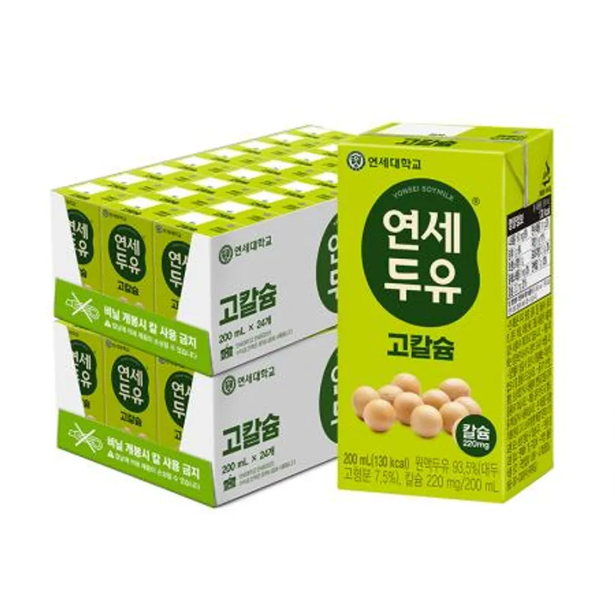 연세우유 고칼슘 두유 200ml 48팩 이미지
