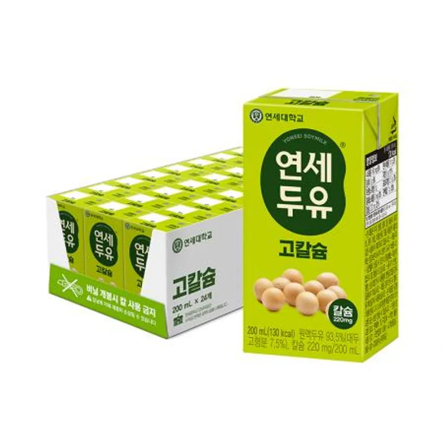 연세우유 고칼슘 두유 200ml 24팩 이미지
