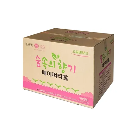 숲속의향기 페이퍼타올 핸드타올 휴지 티슈 2겹 4000매 50밴드