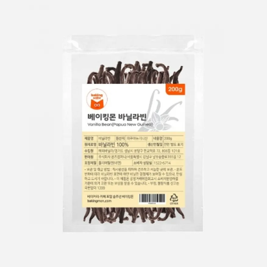 베이킹몬 파푸아뉴기니산 바닐라빈 200g 이미지