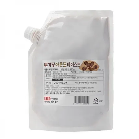 선인 무가당 아몬드 페이스트 800g