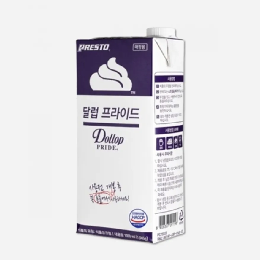 프레스토 달럽프라이드 가당휘핑크림 1L(리치) 이미지