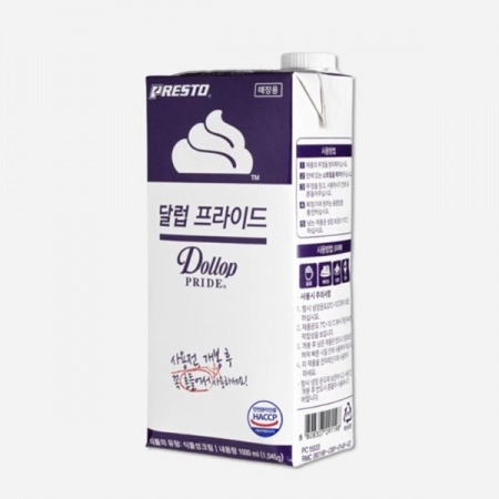 프레스토 달럽프라이드 가당휘핑크림 1L(리치)