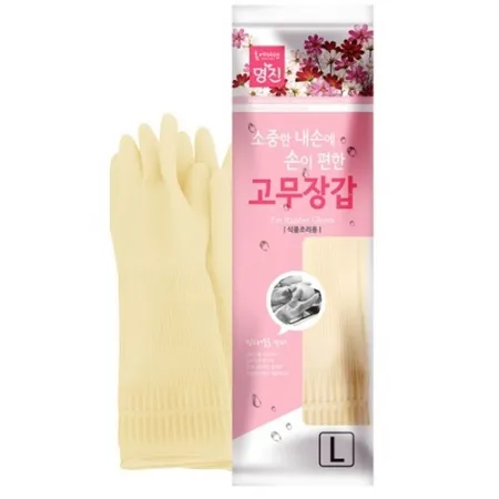 고무장갑(명진/L사이즈/아이보리)1켤레