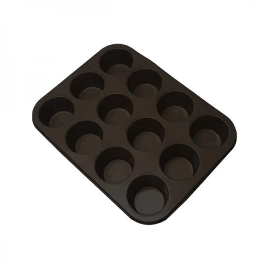 비즈쿡 높은 머핀팬 12구 블랙 이미지