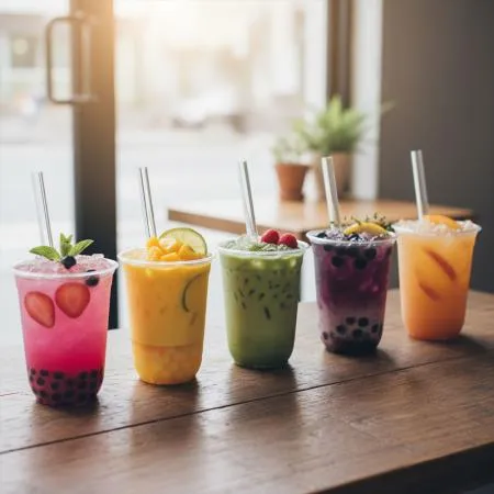 PP25 버블티 빨대 개별포장 투명 일회용 스트로우 12mm 25cm (일자컷팅)  이미지