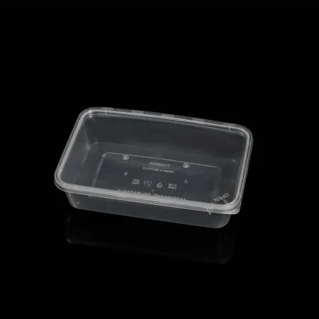 [BR] 원터치 사각 용기 일체형 (TCC-500/500ml/투명) 300개 세트
