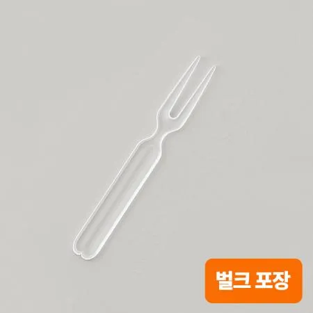 [TM] 디저트 두날 미니 포크 투명 벌크포장 1박스 5,000개