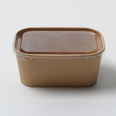 [BR]  샐러드 용기+PET 뚜껑  (크라프트/JH-R-1000B/1000ml) 300개 세트