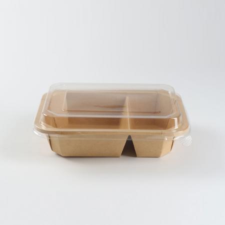 [BR] JH-TRS-1200B-37 2칸 사각용기 (1140ml/크라프트/직사각) 300개 세트