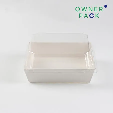 [BR] 정사각 L (Square L) 백색 샌드위치 용기+뚜껑 500개 세트