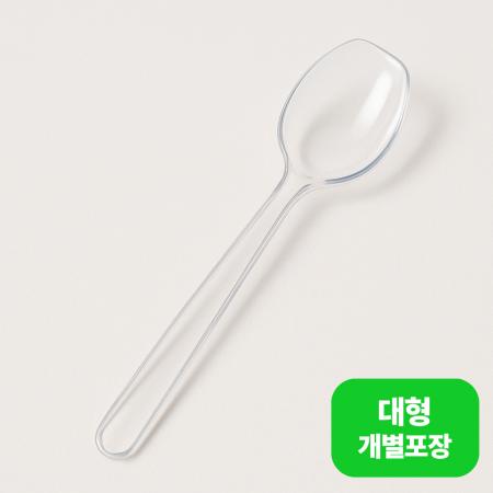 [TM] 아이스크림 스푼 투명 대형 개별포장 1박스 (4,000개)