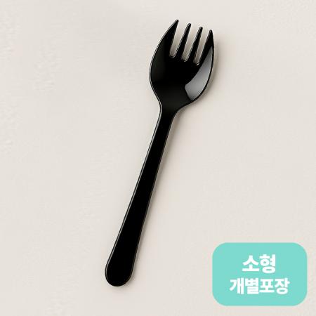 [TM] 일회용 스포크 소형 검정 개별포장 1박스 (2,000개)