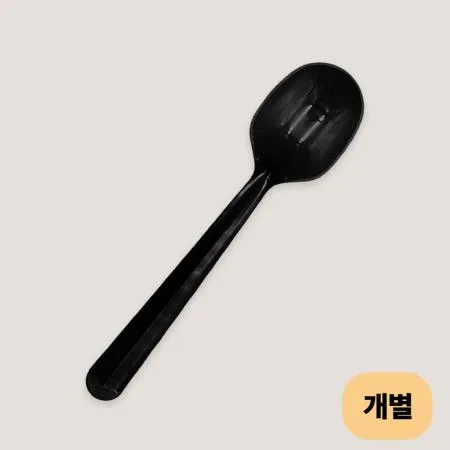 [TM] 일회용 빙수스푼 145mm 검정 개별 1박스 (2,000개)