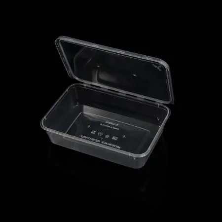 [BR] 원터치 사각 용기 일체형 (TCC-500/500ml/투명) 300개 세트 이미지