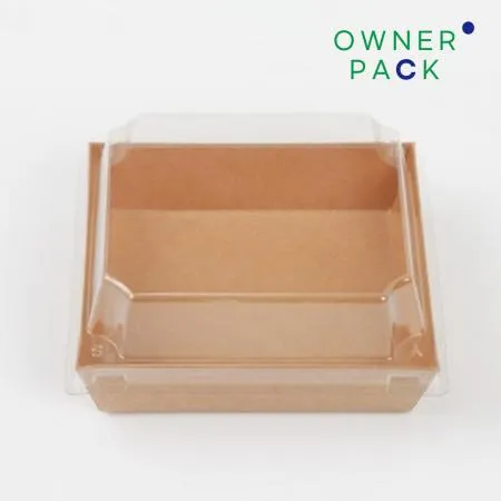 [BR] 정사각 L (Square L) 크라프트 샌드위치 용기+뚜껑 500개 세트