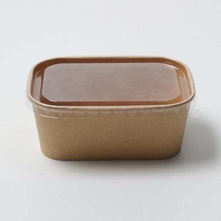 [BR]  샐러드 용기+PET 뚜껑  (크라프트/JH-R-880B/880ml) 300개 세트