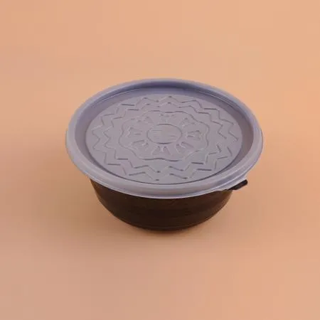 [DSL]  195파이 냉면용기 소 1050ml/블랙 300개 세트 (몸통+뚜껑)