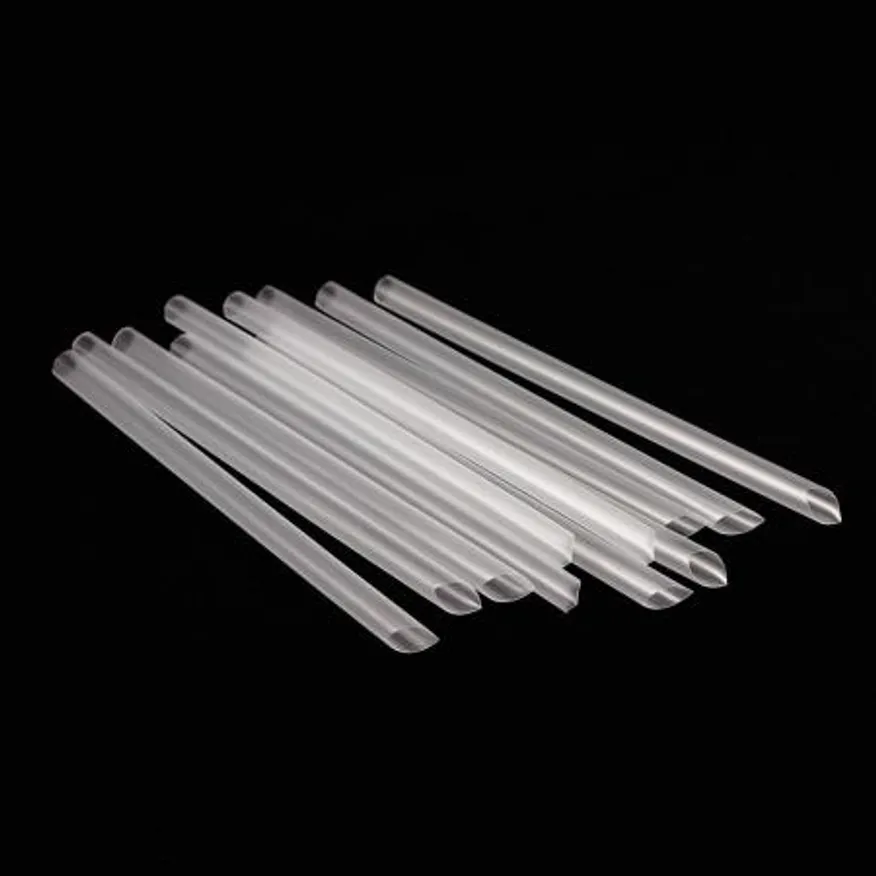 PP09 버블티 빨대 벌크포장 투명 일회용 스트로우 12mm 21cm (사선컷팅) 이미지