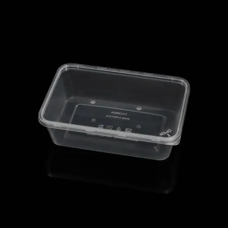 [BR] 원터치 사각 용기 일체형 (TCC-650/650ml/투명) 300개 세트