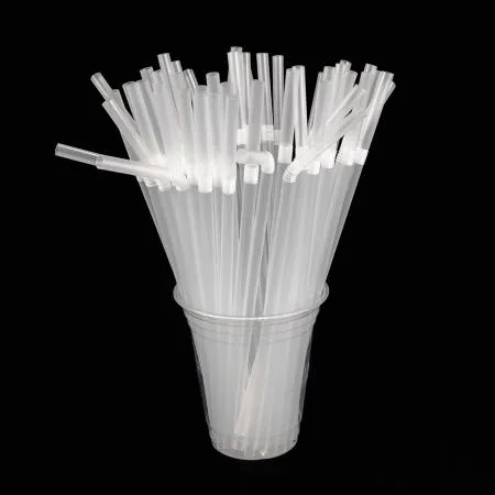 PP24 자바라 주름 빨대 벌크포장 투명 일회용 스트로우 7mm 21cm  이미지