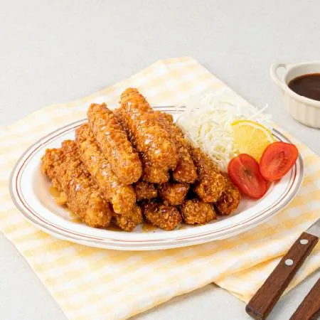 [상신] 튀겨나온 김밥용 스틱돈까스 500g 1봉 돈까스김밥용 한줄돈까스 허니간장맛