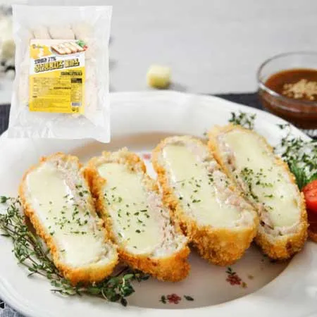 [상신] 통통치즈롤까스1.4kg (140gx10장) 통모짜렐라치즈돈까스 업소용대용량 비조리 비유탕