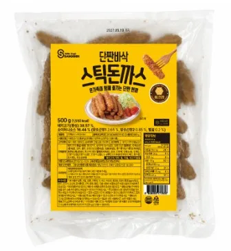[상신] 튀겨나온 김밥용 스틱돈까스 500g 1봉 돈까스김밥용 한줄돈까스 허니간장맛 이미지