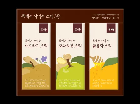[선물추천]본죽 목에는 짜먹는 스틱 3종 세트