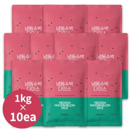 [스위트컵]냉동수박다이스(냉동/1kg*10ea)_Free