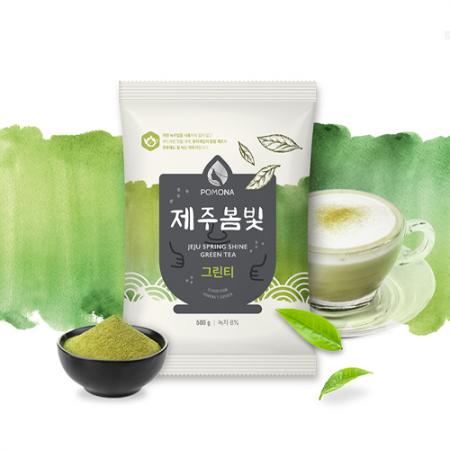 [포모나]제주봄빛 그린티파우더(500g/녹차8%)