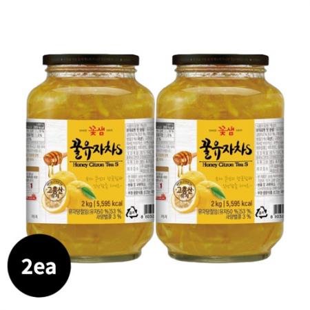[2EA][꽃샘]꿀유자차S(2kg*2ea)_Free