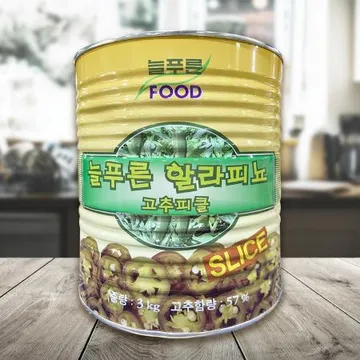 늘푸른 할라피뇨 고추피클 슬라이스 3kg 할라피뇨고추 할라피뇨피클