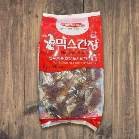 움트리 믹스간장 6gx200포 일회용간장,배달용 포장용 급식용 캠핑용