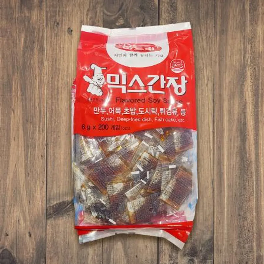 움트리 믹스간장 6gx200포 일회용간장,배달용 포장용 급식용 캠핑용 이미지