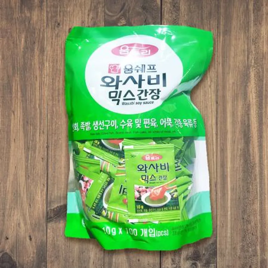 움트리 움쉐프 1회용 와사비 믹스간장 10g X 100개입 업소용 이미지