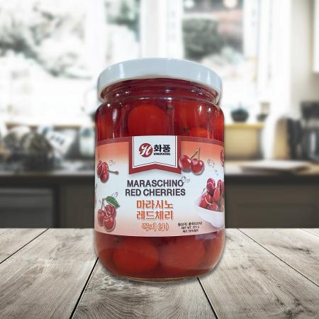 화풍 마라시노 레드체리 꼭지체리 375g 고형량210g