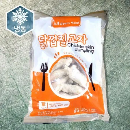 냉동 닭껍질 교자 900g, 사이드 소스 서비스!!! 닭껍질만두, 고소미치킨, 닭껍질말이 이미지