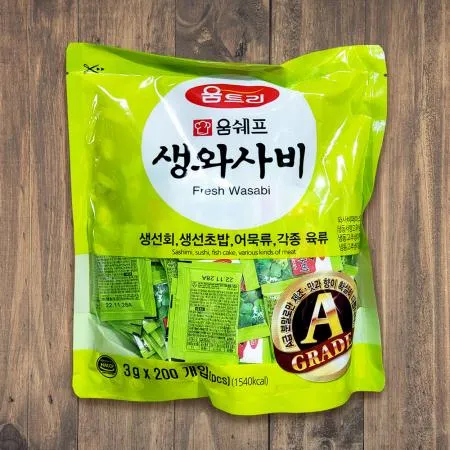 움트리 생 와사비 3gX200개 사용이 편리한 일회용 소포장