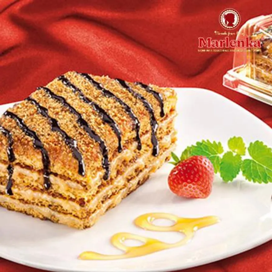 말렌카 허니 케이크 100g 월넛 카페 디저트 조각 생일 케익 이미지
