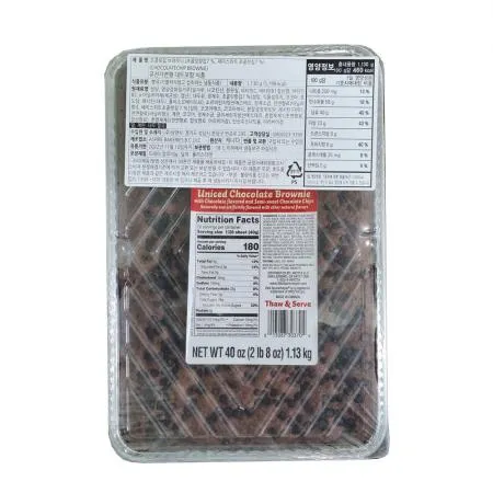 오티스 더블초코 브라우니 시트 1.13kg 해동 후 섭취 카페 디저트 이미지