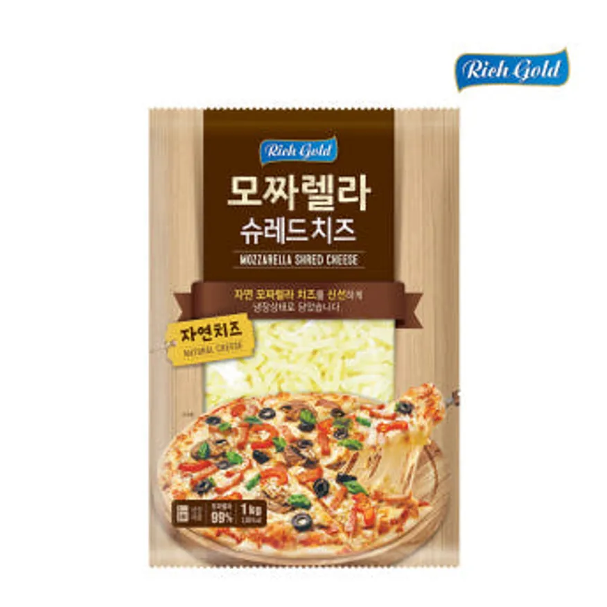 리치골드 모짜렐라 슈레드 피자치즈 1kg 냉장 자연치즈 이미지