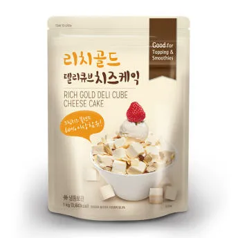 리치골드 델리큐브 치즈케익 냉동 1kg 빙수 치즈케이크 이미지